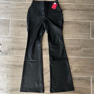Spanx leather like flare pants. NWT small petite